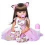 ZIYIUI Poupée Reborn 22 Pouces 55 Cm Réaliste Fille Plein Corps Silicone Vinyle Fait Main Bebe Reborn Nouveau-né Reborn Baby Dol