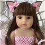 ZIYIUI Poupée Reborn 22 Pouces 55 Cm Réaliste Fille Plein Corps Silicone Vinyle Fait Main Bebe Reborn Nouveau-né Reborn Baby Dol
