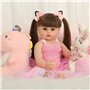 ZIYIUI Poupée Reborn 22 Pouces 55 Cm Réaliste Fille Plein Corps Silicone Vinyle Fait Main Bebe Reborn Nouveau-né Reborn Baby Dol