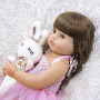 ZIYIUI Poupée Reborn 22 Pouces 55 Cm Réaliste Fille Plein Corps Silicone Vinyle Fait Main Bebe Reborn Nouveau-né Reborn Baby Dol