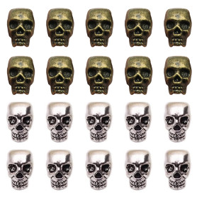 HAOBIN 20 pièces Perles de Crâne Crâne Couteau Longe Perle Perle en Charme de Tête de Mort Perle Crâne que Crâne Couteau Longe P