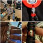 HAOBIN 20 pièces Perles de Crâne Crâne Couteau Longe Perle Perle en Charme de Tête de Mort Perle Crâne que Crâne Couteau Longe P