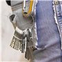 JOYOLA 50 Pièces Porte-clés en Fil Acier Inoxydable de 15cm, Câbles Porte-Clés en Fil Métallique, Boucles de Porte Clé en Câbles
