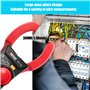 Pince Ampèremétrique, AC/DC CAT III 600 V, Ampèremètre Courant AC : 0-500 A, Pince Ampèremétrique True-RMS 2000 Comptes à Sélect