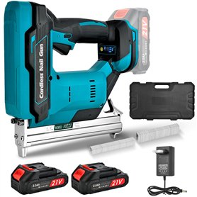 cloueuse electrique sans fil: agrafeuse electrique avec 2 x 2.0Ah Batterie Li-ion