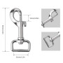 Mousqueton Pivotant Crochets avec Emerillon en Alliage de Zinc pivotant à 360 ° Mousqueton à Boulon pour Laisse de Chien Porte-c