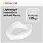 Homecraft Siège de toilette surélevé Savanah sans abattant, 5 cm, siège de toilette allongé pour personnes âgées ou handicapées,