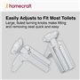 Homecraft Siège de toilette surélevé Savanah sans abattant, 5 cm, siège de toilette allongé pour personnes âgées ou handicapées,