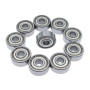 Fasizi Lot de 10 roulements à billes à double blindage métallique 624ZZ 4 x 13 x 5 mm