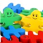 Fdit Jeu de Construction Créative Équilibre en Bois Jouets 16pcs / Jeu de Blocs Colorés de Dessin Animé