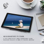 LCD 14 Pouces Téléviseur Portable, Téléviseurs Analogiques Téléviseur avec 1080P HD Téléviseur avec 1800mah Batteries Rechargeab