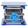 100 x 100 mm Bleu Laboratoire de Levage en Aluminium Galvanisé Support de Plate-forme Support