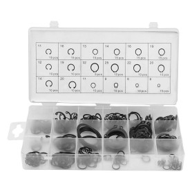 225pcs circlip Snap Clip de fixation rangement pour circlips de bague de retenue à pression interne et externe portable 18 taill