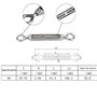 10 pièces M4 Tendeur Cable Tendeur Acier Inoxydable Réglable tendeurs à Lanterne Tendeur de Fil pour Corde Cable Fil à Linge Jar