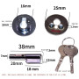 serrure de porte en verre coulissante avec clé