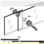 Serrure en verre, serrure de porte en verre coulissante avec clé, serrure de vitrine, convient pour marchandises armoire couliss