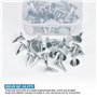Drado Lot de 100 Clous de Toiture Galvanisés pour Toiture, Clous de Toiture en Feutre en Bois 12mm