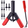 Mardatt Lot de 42 rivets en plastique avec 40 rivets aveugles en nylon de 4 tailles et 1 outil de retrait de fixation en bonus
