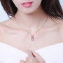 Collier dames pendentif rose avec strass pour les adolescentes femmes,colliers d'amitié en pierre naturelle or rose gravure chat