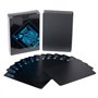 2 x Cartes de Poker en Plastique Professionnelles imperméables Noir Playing Cards Plastique PVC Cartes Texas Hold'em Poker Carte