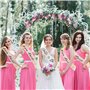 JGA - Lot de 7 écharpes décoratives pour femme - 6 écharpes Team Bride + 1 écharpe de mariée avec inscription brillante en or ro