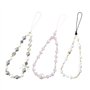 KBRPEY 3 Pièces Cordon Telephone Portable avec des Perles en Acrylique Rondes et en Forme de Nœud Bijoux de Telephone Petits Pen