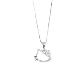 XFSRG Collier Femme Acier Inoxydable Hello Kitty Design Élégant Bijoux Mode Cadeau Parfait