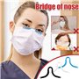 XFSRG 3 Pièces Pince-Nez Anti-buée, Pont de Nez pour Couverture faciale, Pont de Nez Anti-buée en Silicone réutilisable (Noir + 
