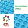 Mini Moules à Donuts,2 pcs Silicone Cake Bougie Patisserie Bonbon Ourson Gélifié Moulle,Appareil a Donuts,pour Diy Muffins Biscu