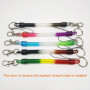Porte-Clés à Ressorts à Spirale,8 pcs Attache Porte Clé Porte Clef Spirale Extensible Porte Cle Ressort Cordon Ressort Porte Cle
