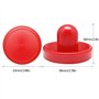 Hysagtek Lot de 4 Poussoirs de Air Hockey de 96 mm avec 8 rondelles, Rouge