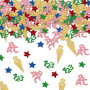 Lot de 100 Confettis Brillants Multicolores - Décoration de Rentrée Scolaire - Décoration de Table pour La Rentrée Scolaire - Po