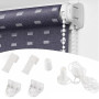 Lot de 2 supports de store 17 mm - Pièces de rechange pour fenêtre - Kit de fixation de rideau pour volets roulants occultants