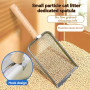 Pelle à litière pour Chat - en métal - avec poignée en Bois - Taille des Pores de 4mm - Pelle pour Chat