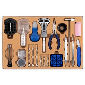 H&S Kit Reparation Montre - 155 Outil Montre avec Tournevis Horlogerie Ouvre Boitier Presse Montre pour Changement Pile Demontag