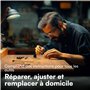 H&S Kit Reparation Montre - 155 Outil Montre avec Tournevis Horlogerie Ouvre Boitier Presse Montre pour Changement Pile Demontag