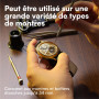 H&S Kit Reparation Montre - 155 Outil Montre avec Tournevis Horlogerie Ouvre Boitier Presse Montre pour Changement Pile Demontag