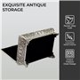 HS Boîte à Bijoux Ancienne Argent - Boite Vintage en Métal Style Floral pour Colliers & Bagues - Coffret de Rangement a Bijoux D
