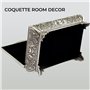 HS Boîte à Bijoux Ancienne Argent - Boite Vintage en Métal Style Floral pour Colliers & Bagues - Coffret de Rangement a Bijoux D