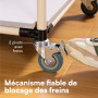 H&S Roulettes pour Meubles - 4x Roulette Charge Lourde Exterieur Max 200kg Meuble Placard Table - Roue Chariot avec Frein Pivota