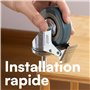 H&S Roulettes pour Meubles - 4x Roulette Charge Lourde Exterieur Max 200kg Meuble Placard Table - Roue Chariot avec Frein Pivota