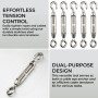 H&S Ridoir Robuste pour Câble & Fil - 5pcs - Tendeur en Acier Inoxydable M4 & Lot de Tendeurs à Oeil en Inox pour Cable