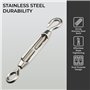 H&S Ridoir Robuste pour Câble & Fil - 5pcs - Tendeur en Acier Inoxydable M4 & Lot de Tendeurs à Oeil en Inox pour Cable