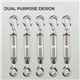 H&S Ridoir Robuste pour Câble & Fil - 5pcs - Tendeur en Acier Inoxydable M4 & Lot de Tendeurs à Oeil en Inox pour Cable
