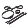 H&S Attache Cable en Nylon - 50pcs - Boucles & Crochets Serre Câble Ajustable - Organisateur Noir de Fil d'Ordinateur - Serre-câ