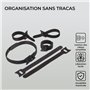 H&S Attache Cable en Nylon - 50pcs - Boucles & Crochets Serre Câble Ajustable - Organisateur Noir de Fil d'Ordinateur - Serre-câ
