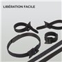 H&S Attache Cable en Nylon - 50pcs - Boucles & Crochets Serre Câble Ajustable - Organisateur Noir de Fil d'Ordinateur - Serre-câ