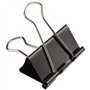 H&S Pince Papier Clip Bulldog Robuste - 10pcs - Grandes Pinces de Bureau Noires à Double Clip pour Documents - Pinces Clips Méta
