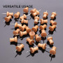 H&S Punaise pour Tableau d'Affichage - 100 pcs - Lot de Punaises en Bois pour Tableaux Liège - Epingles Murales Écologiques pour
