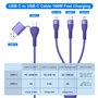 3M Cable USB A + C vers Lighning/ Type C/ Micro USB